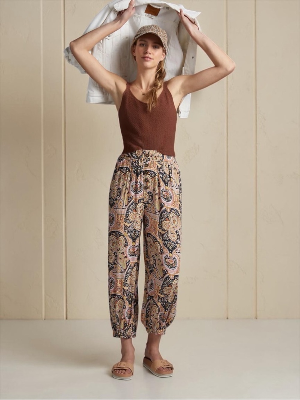 Anthropologie Boho Women’s Odette High Rise Harem Jogger Casual Pants Size Small